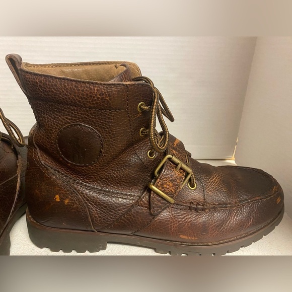 Ralph Lauren Redmond Dark Brown Leather Boots 9.5 main image 14